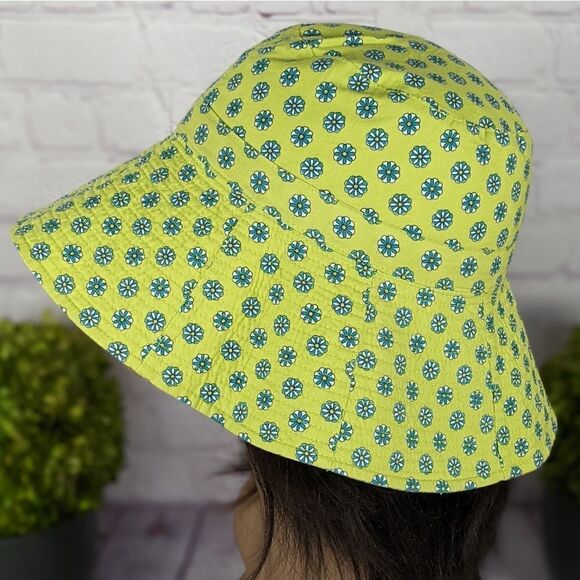 Vera Bradley Reversible Paisley Peacock Pattern Bucket Hat Sun Hat - Picture 7 of 10